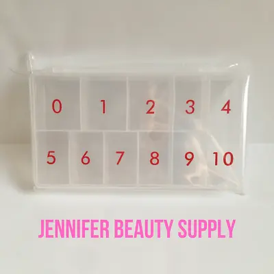 Plastic Storage Box Case Nail Art False Fake Tips 11 Cell Empty Container | Usa • $7.99