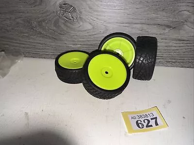 1/10 RC Car Touring/on Road Wheels & Tyres X4 Green • £12.99