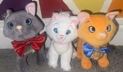 Disney Store Aristocats Toulouse Berlioz & Marie Kittens Plush Soft Toy Set • £29.99