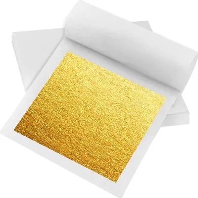 Gold Edible Leaf 30 Sheet 6 X 6cm Sheets Bakery Pastry Cooking Decorating • £9.99