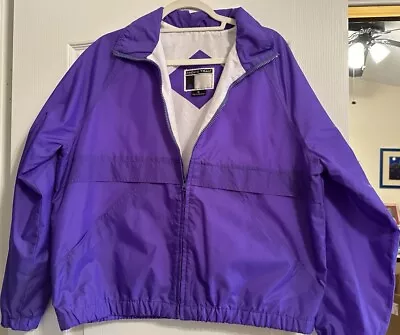 Vintage 90's PACIFIC TRAIL Windbreaker/Rain Jacket Bright Purple Mens XL • $22