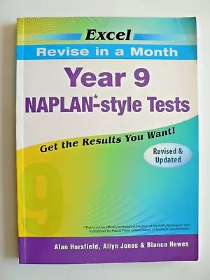 Excel - Revise In A Month Year 9 Naplan Style Tests - Alan Horsfield Allyn Jones • $15.95