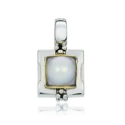 Michael Dawkins 14K Yellow Gold And Sterling Silver Mabe Pearl Pendant SP-3228 • $149