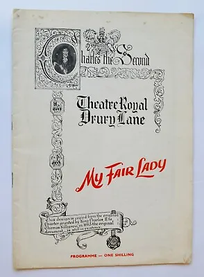 1958 My Fair Lady Theatre Programme Theatre Royal - Anne Rogers And Alec Clunes • £2.99