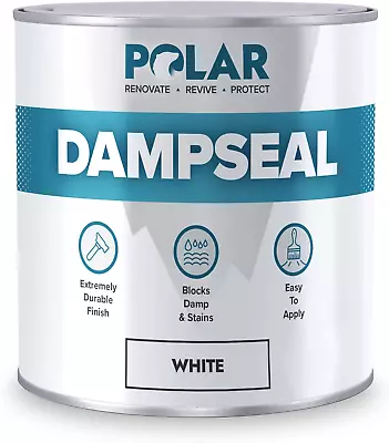 Polar White Damp Seal Paint - 500Ml - Stain Blocker And Anti Damp Proof Paint Fo • £24.93