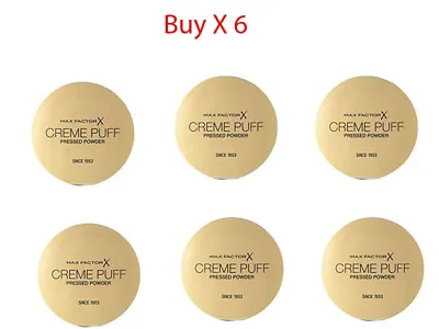 £14.99 • Buy Max Factor Creme Puff Compact Pressed Face Powder 6 X 21g New & Free Postage