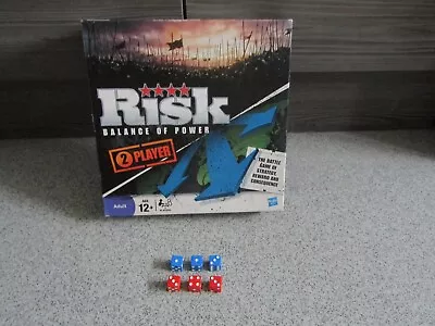 Hasbro/Parker RISK BALANCE OF POWER  SPARE RED AND BLUE DICE X6  FREE P&P • £4