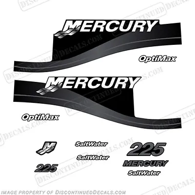 Fits Mercury 225hp Optimax Saltwater Series Decal Kit - Dark Grey • $94.95