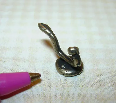 Miniature Sturdy Antiqued Brass COAT HOOK: DOLLHOUSE Miniatures 1:12 Scale • $1.49