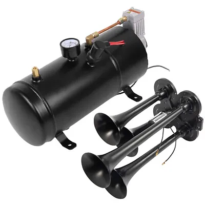 Train Horn Kit With 150 PSI Air Compressor 150DB 4 Trumpet For Car Truck Train • $89.99