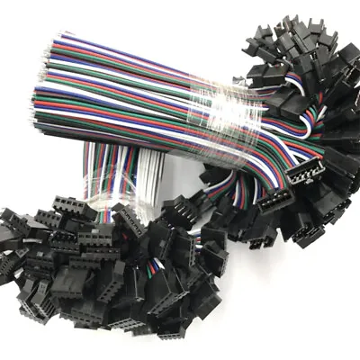 10 Pairs 2Pin/3Pin/4Pin/5Pin Male And Female JST SM Connector LED Strip Cable • $10.63