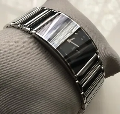 £975 • Buy Genuine Ladies Rado Integral Designer Watch Black Diamond Rectangular R20785759