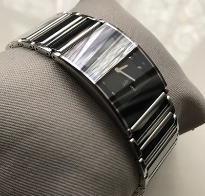 £975 • Buy Genuine Ladies Rado Integral Designer Watch Black Diamond Rectangular R20785759