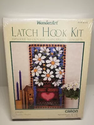 $24.95 • Buy Wonder Art Latch Hook Kit Daisies App. 16 X 32 Caron 4170 Hanging Rug Vintage