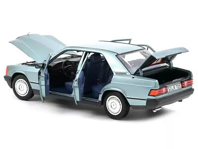 1984 Mercedes-Benz 190 E Light Blue Metallic With Blue Interior 1/18 Diecast Mod • $161.87