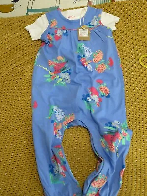 Girls Joules Blue Dungaree-style Outfit & Top Set Bnwt New • £9.99