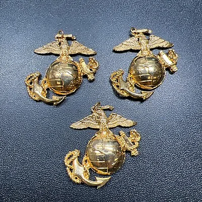 Lot Of 3 The United States Marine Corps Eagle Globe Anchor Gold Tone Charms • $14.50