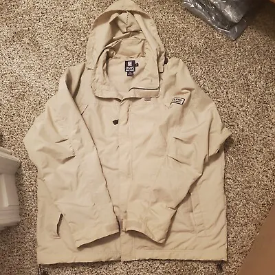 Chaps Ralph Lauren Golf Jacket Men's XL Beige Full Zip Fleece Lined Arm Vents PO • $29