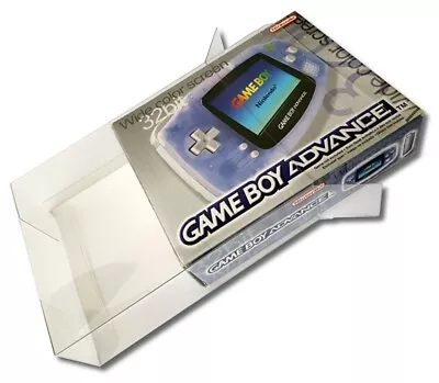 10 X Box Protector GameBoy Advance GBA Console STRONG 0.5mm Plastic Display Case • £34.99