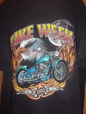 J P Cycles Keeping The World On 2 Wheels Black Distressed XL T Shirt 2002 • $6.47