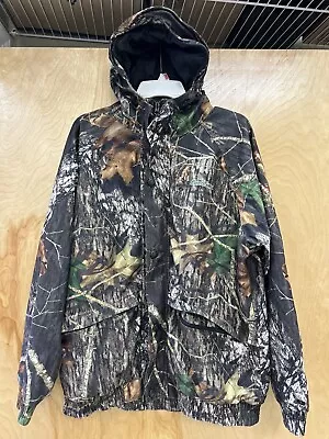 Field Staff Mossy Oak Break Up Mobu Camo Hooded Jacket Mens Sz Med Style WF401UX • $34.95