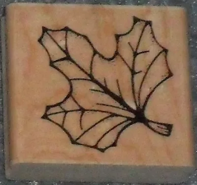 MAPLE TREE LEAF JRL Design L207 Big Leaf  Wood Mount CRAFT RUBBER STAMP • $2.29