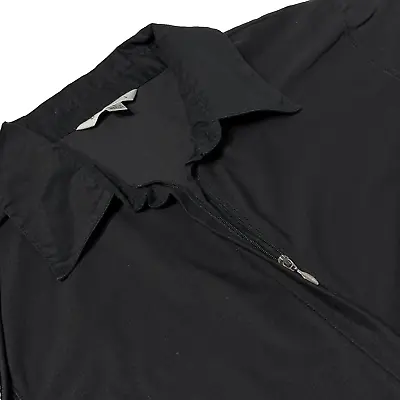 CAbi Black Stretch Full Zip Blouse Top French Style Cuffs Women's Size M • $19.33