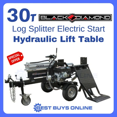 $2727.60 • Buy Log Splitter 30 Ton Hydraulic Lift Table 6.5HP Electric Start Engine Wood Cutter