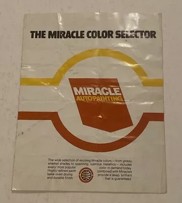 Vintage MIRACLE COLOR SELECTOR Paint Ad -Color Card • $4.99