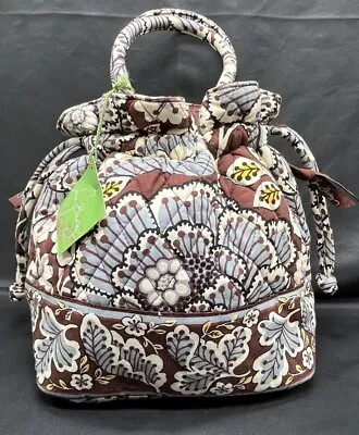 Vera Bradley EMMA Drawstring Bag In Slate Blooms Pattern • $21