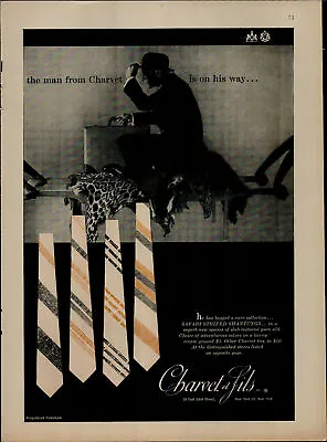 1956 Charvet Et Fils Farari Striped Shantungs Men Ties Vintage Print Ad 3104 • £4.73