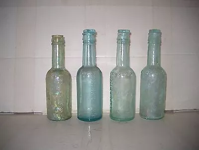 Vintage Lea Perrins Worcestershire Sauce Bottles 4 Btls./3 Lids • $25.49