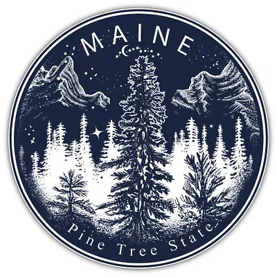 Maine USA State Vintage Emblem Car Bumper Sticker Decal  SIZES  • $3.75