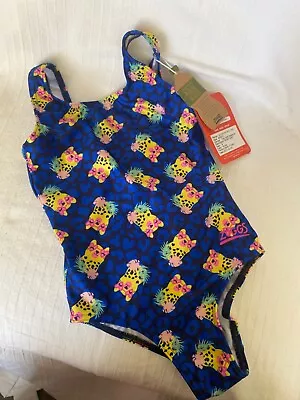 Zoggs Girls Swimsuit 'Kitten Safari' Age 4 Bnwt • £8.50