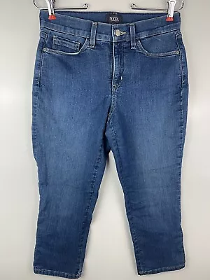 NYDJ Alina Capri Jeans Womens Size 6 Lift Tuck Technology Mid Rise Denim Blue • $13.97