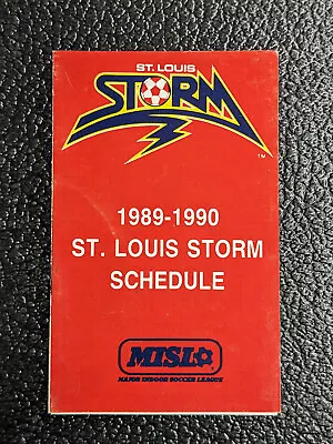 St. Louis Storm 1989- 1990 Pocket Schedule Budweiser MISL • $2