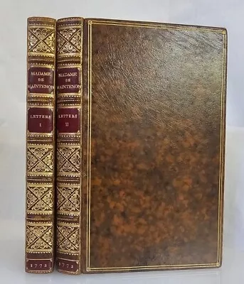 Letters Of Madame De Maintenon. 1772. New Edition. 2 Vol. Zaehnsdorf. • $450