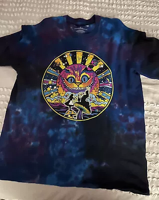 Liquid Blue Alice In Wonderland Hookah Caterpillar Mushroom Tye Dye Shirt Sz L • $24.99