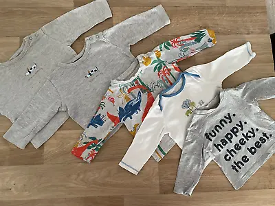 Baby Boy 3-6 Months Tu Marks And Spencer Bundle 5 Long Sleeve T-shirts • £6