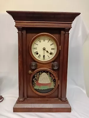 Vintage Mantel Clock Columns Beehive On Glass - No Key • $65