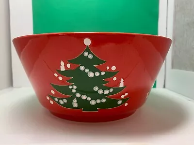 Waechtersbach Germany Christmas Tree Red Serving Bowl 9” • $14.99