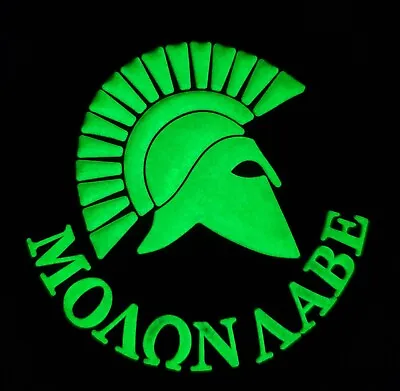 Molon Labe Patch  Circle Swat 3d Luminous Glows In The Dark Tactical Rubber • $7.19