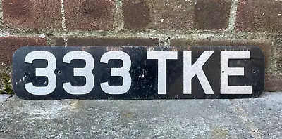 333 TKE Vintage 1954 Vehicle Car Registration Number Plate Kent Wall Art Mancave • $33.56