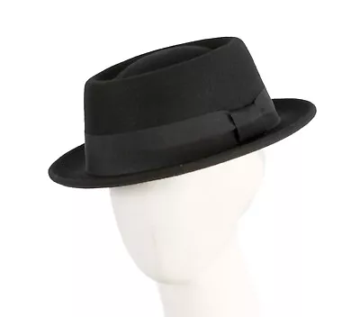 Black Felt Pork Pie Hat All Sizes. 100% Australian Owned Family Business RRP $79 • $59.95