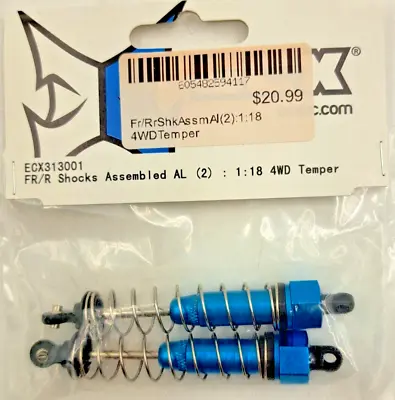 ECX ECX313001 Fr/Rr Shocks Assembled Aluminum(2):1/18 4WDTemper (New & Sealed) • $19.99