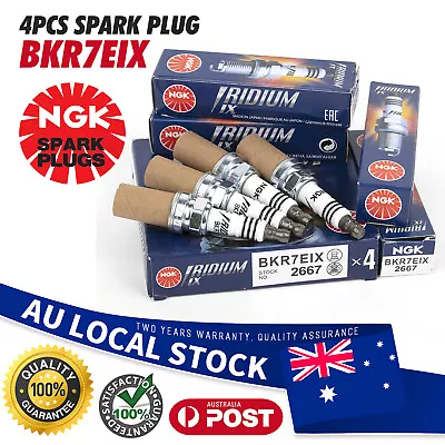 NGK Iridium Spark Plugs BKR7EIX X 4 CHERY J1 FORD TRANSIT PORSCHE 911 VOLVO 850 • $51.49