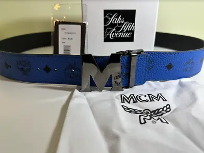 Authentic Adjustable Blue To Black MCM Belt With Silver Buckle • $170
