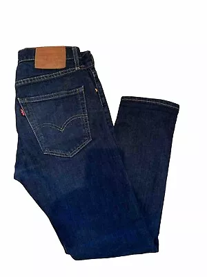 LEVI  512 Jeans Mens (30 Inch Waist) (30 Inch Leg) Tapered Fit Dark Blue ~ • £18