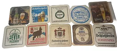 10 German Coasters / Beer Mats Vtg German Bars. Cardboard 1970’s 80’s • $9.99