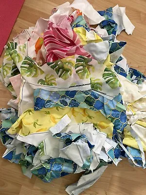 500g Cotton And Voile Fabric Scraps And Cut Offs Non Stretch Craft Fabric • £1.99